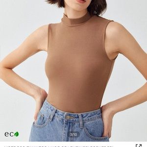 NWT Shein MOTIF Mock Neck Tank